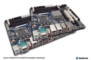 Kontron embedded motherboards utilize the 45nm Intel® Core™2 Quad processor Q9400 platform’s performance and high-end graphics features